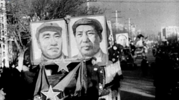 1949年 北平解放 人民群众欢迎解放军