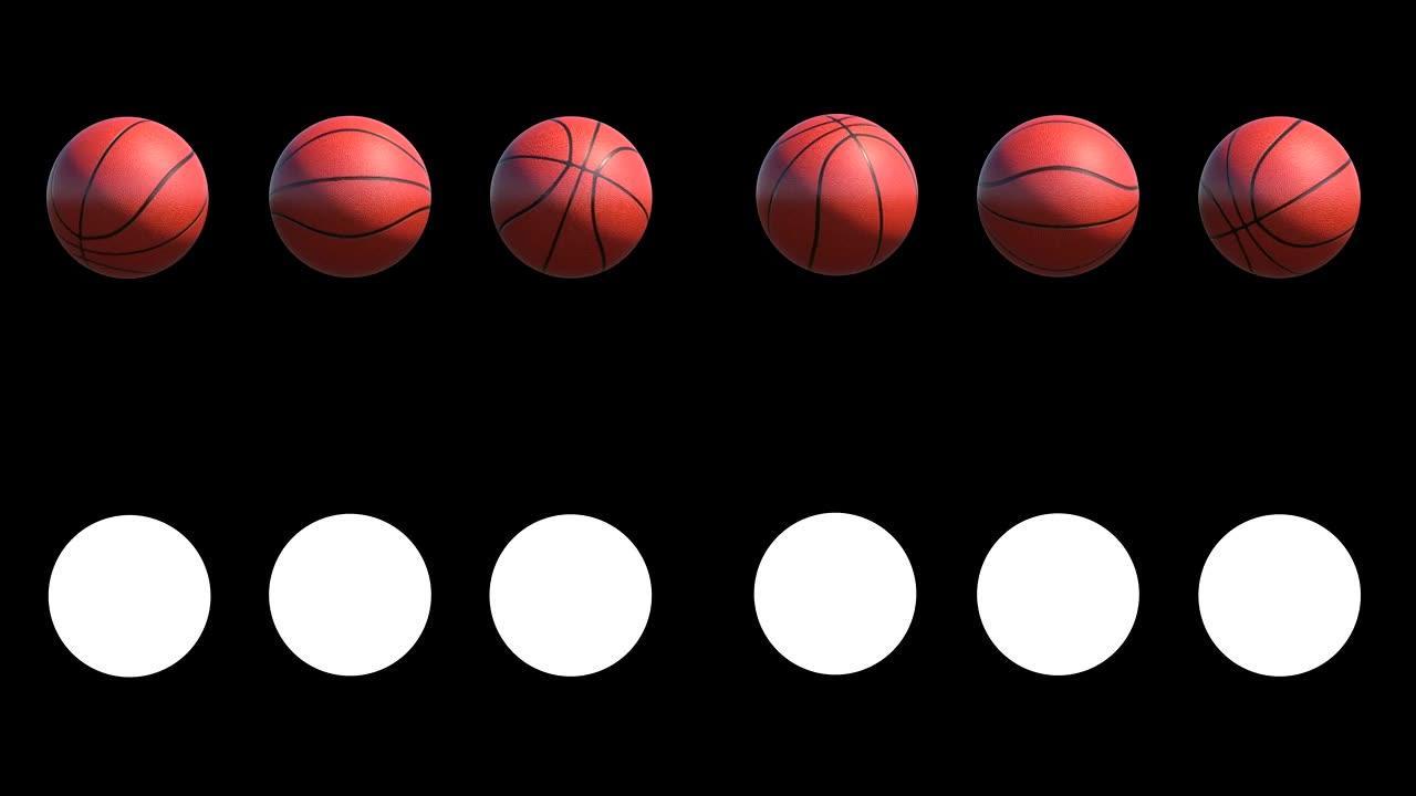 篮球球的三种不同旋转