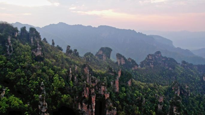 张家界国家森林公园天子山景区航拍视角