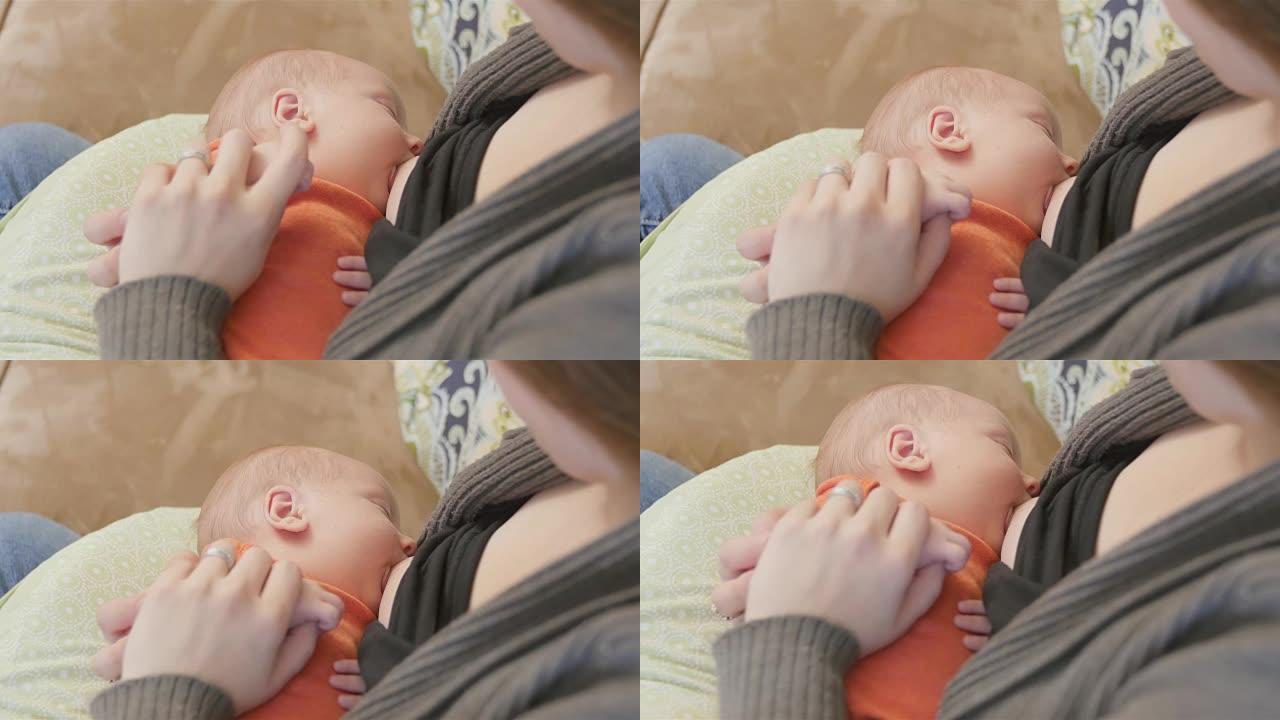 新生男婴母乳喂养