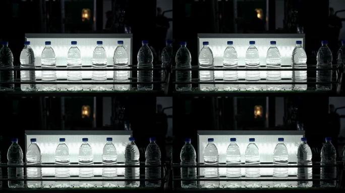 输送机和装瓶机行业的塑料水瓶。