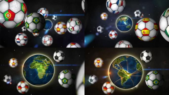 足球背景缩放到地球巴西网络