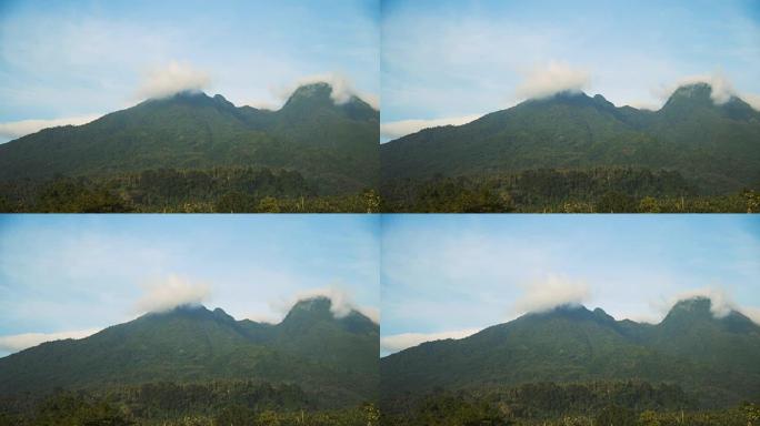 山脉和天空的景观。卡米金岛