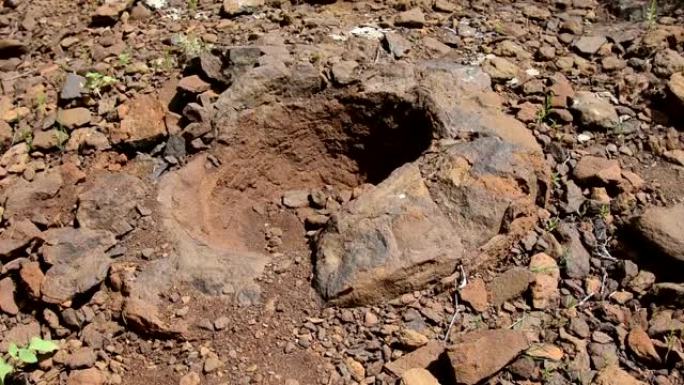 在俄罗斯伏尔加格勒地区Wet Olhovka Kotovo区的村庄附近发现了类似恐龙蛋的废墟石层