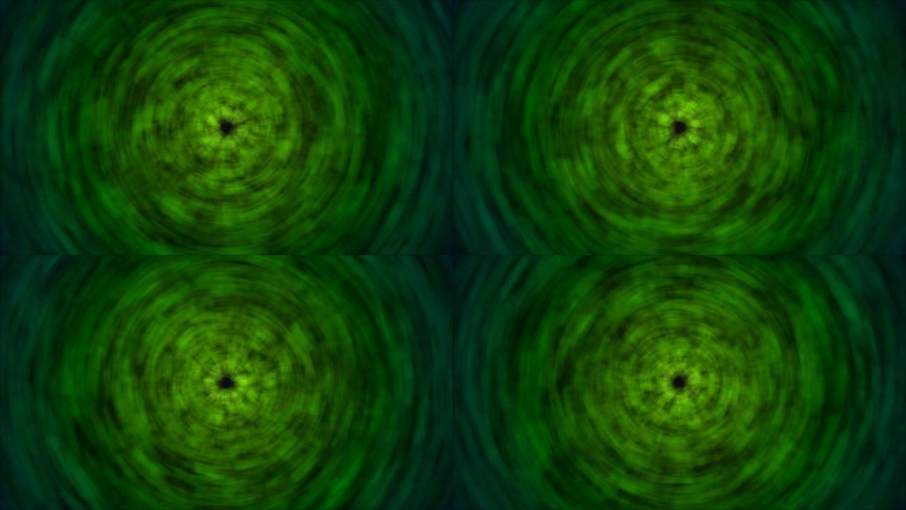 抽象旋转灯动画-循环绿色