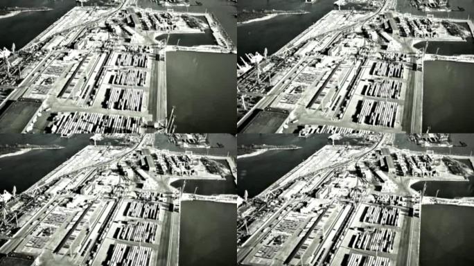 轰炸机目标上的红外摄像机进入海港的集装箱。军用航空。战。战场
