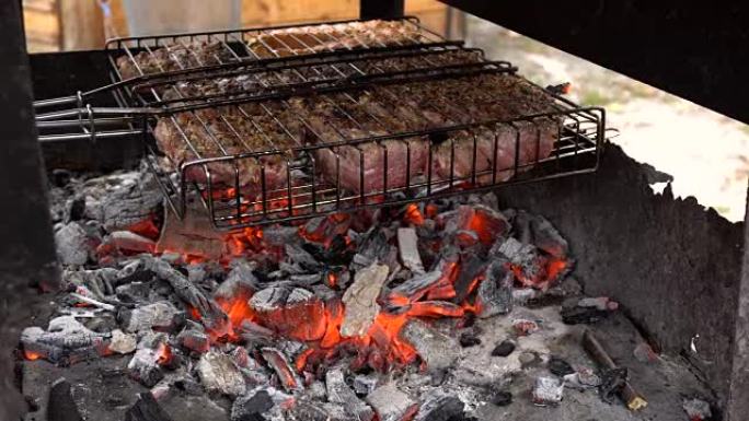 肉和鱼烧烤