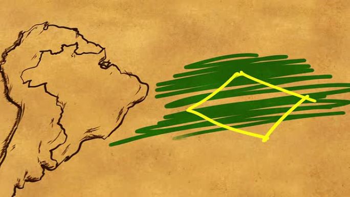 巴西球旋转地图草图移动动画