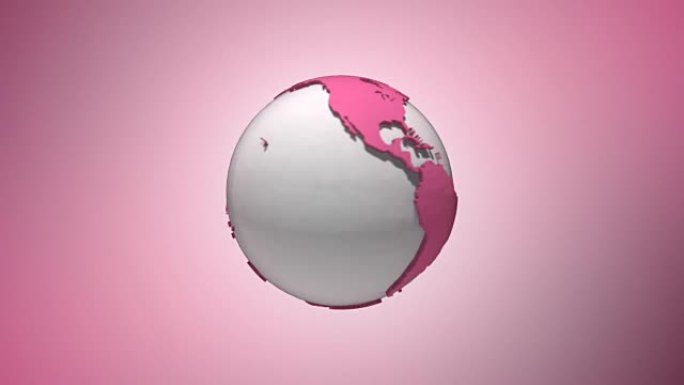 粉红色破碎的心进入地球变形