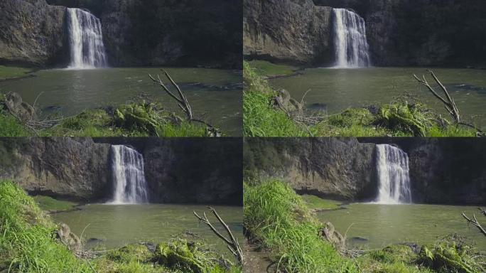 纽西兰Hunua Ranges自然保护区的Hunua瀑布。