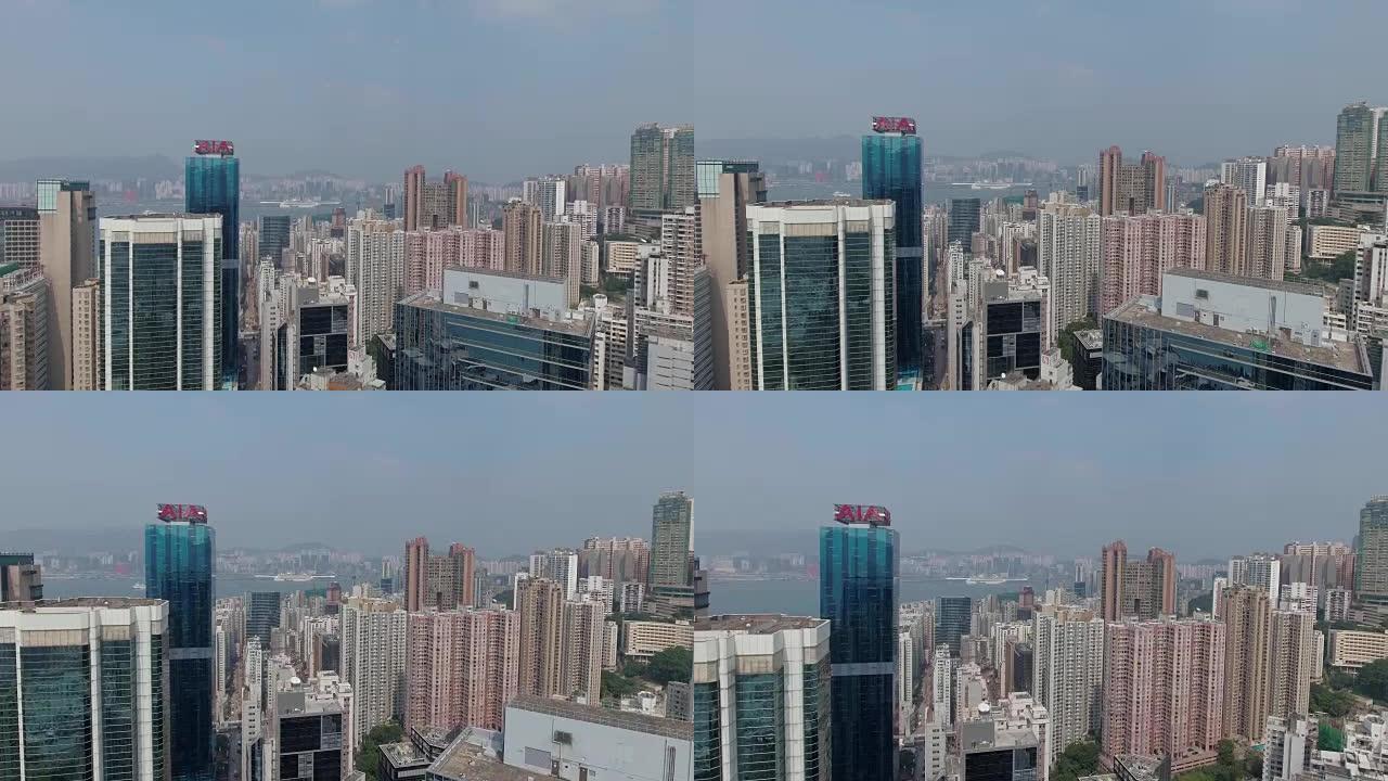 香港天际线鸟瞰图