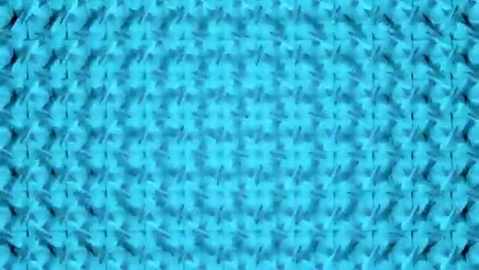 抽象视频绿松石蓝色几何背景无缝循环。
