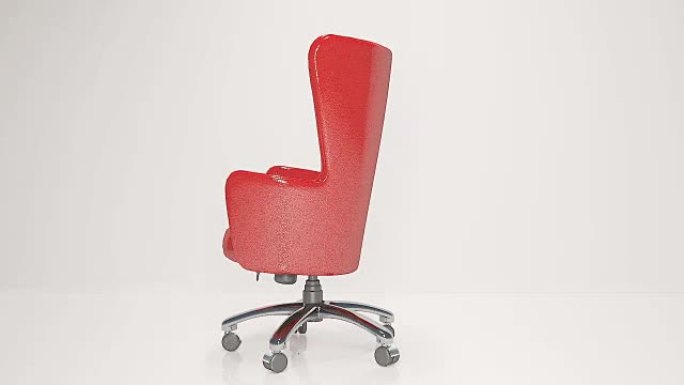 浅色背景上的红色皮革商务椅