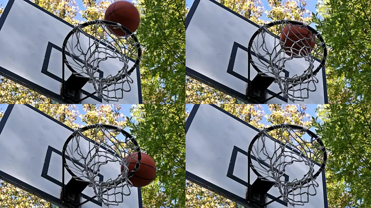 篮球球错过了篮筐
