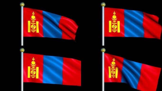 蒙古的大型循环动画旗帜