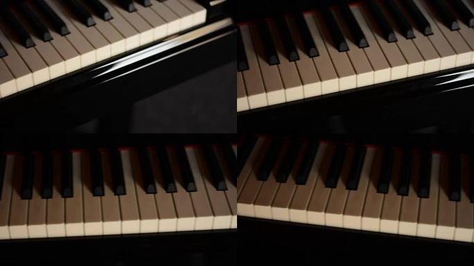 钢琴，键盘钢琴，乐器乐器工具的幻灯片视图。