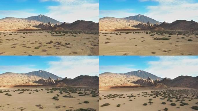 火山口熔岩陨石坑沙漠自然