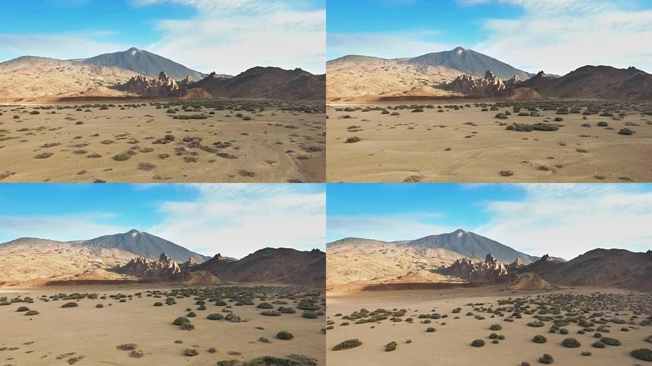 火山口熔岩陨石坑沙漠自然
