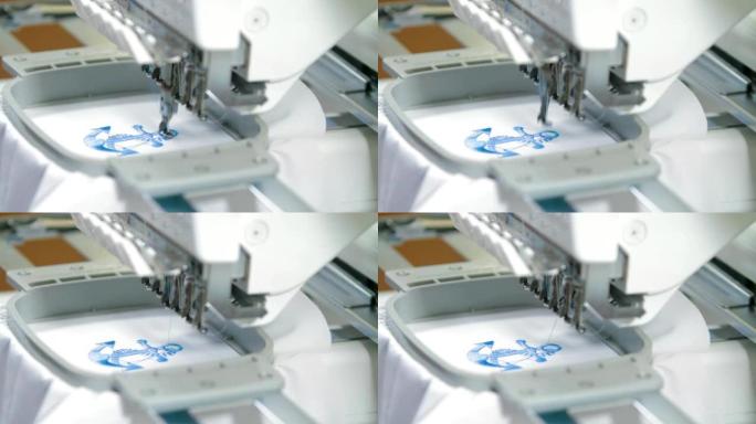 机器绣在衬衫上机器绣在衬衫上缝纫机