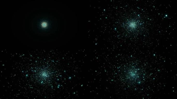 在宇宙中摇动trevel的相机抽象场景，在太空中飞行，虫洞或黑洞4K