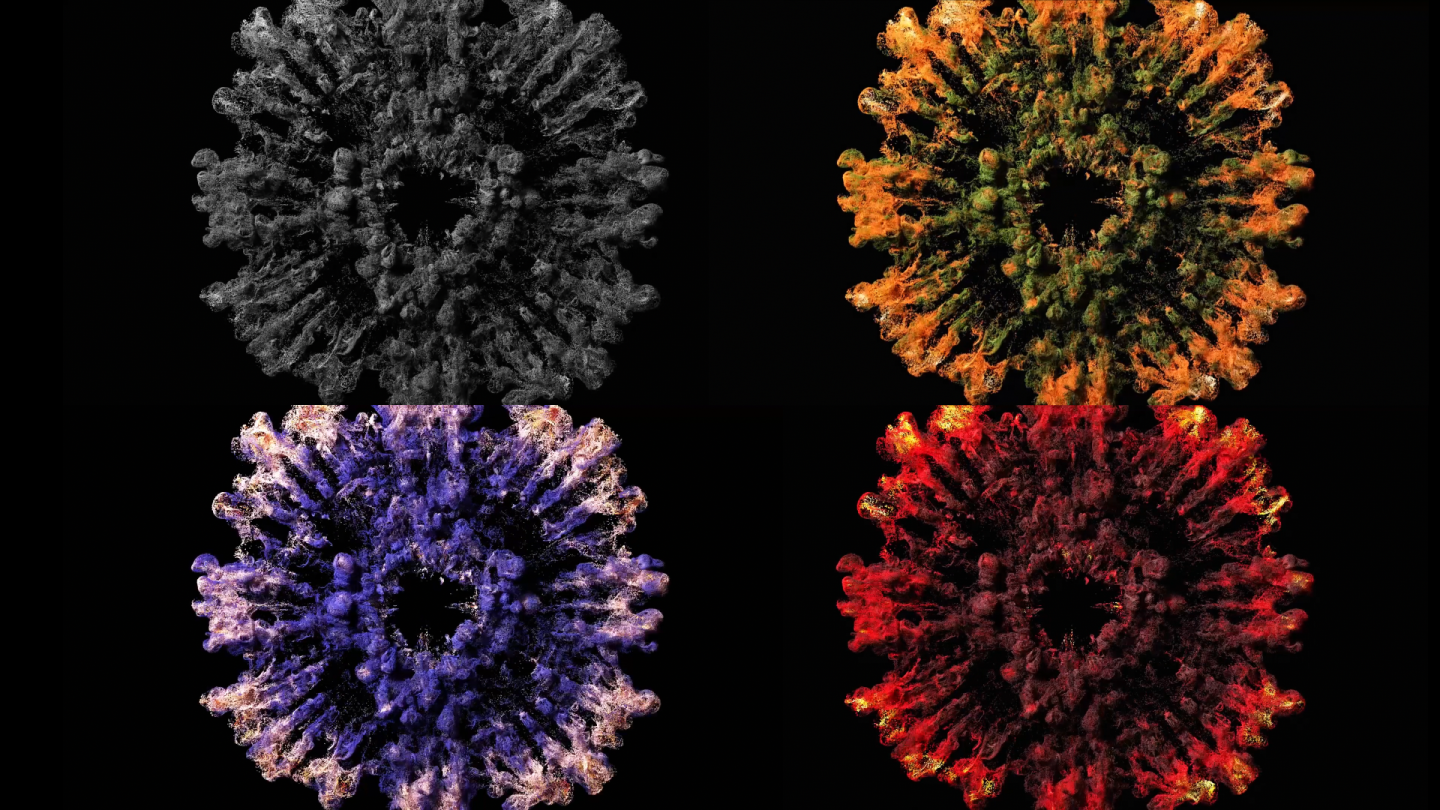 粒子爆炸三维冲击抽象艺术设计