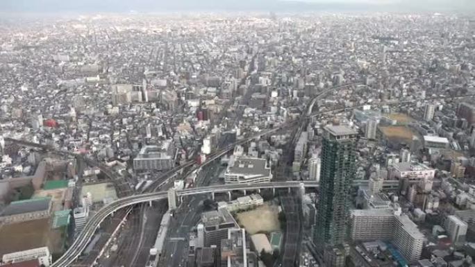 从阿倍野Harukasu看到的大阪市景观
