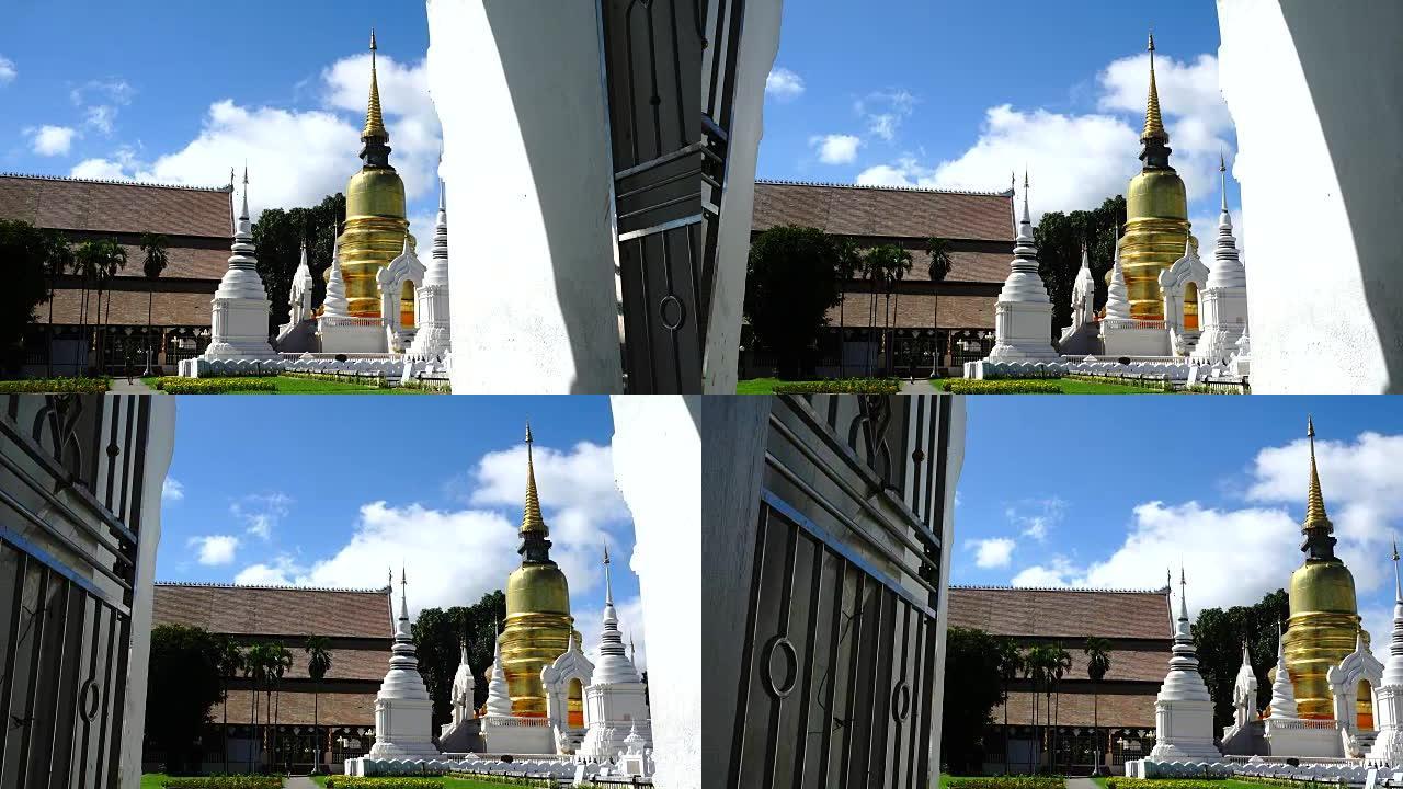 泰国清迈的4k Suan Dok佛教寺庙。