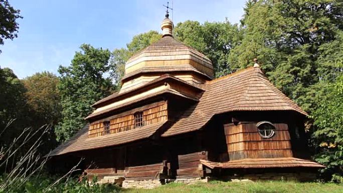 波兰乌鲁兹的旧木制东正教教堂