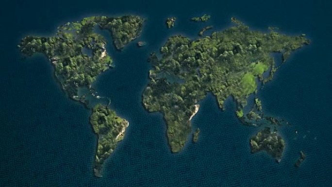 世界岛屿绿色海洋