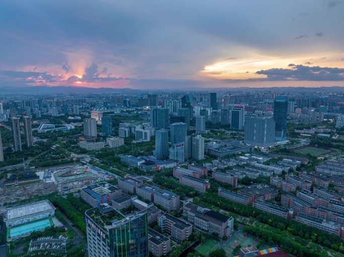 宁波南部商务区日出延时