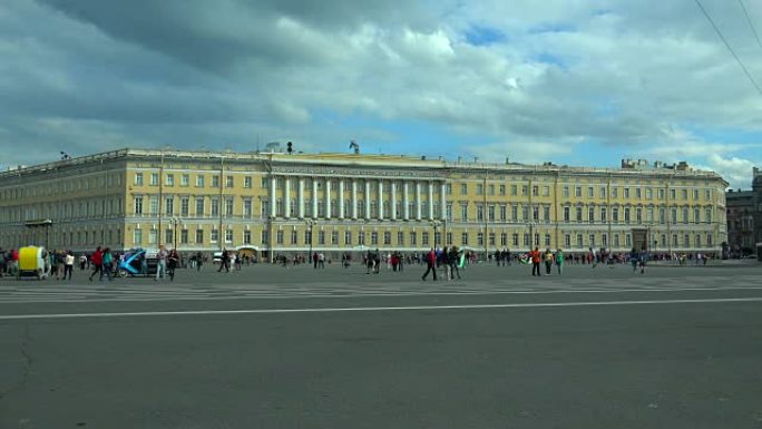 宫殿广场上的总参谋部。圣彼得堡。4K。