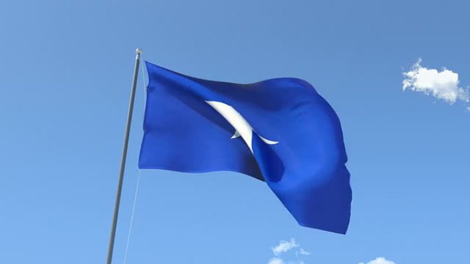 索马里的旗帜在风中飘扬