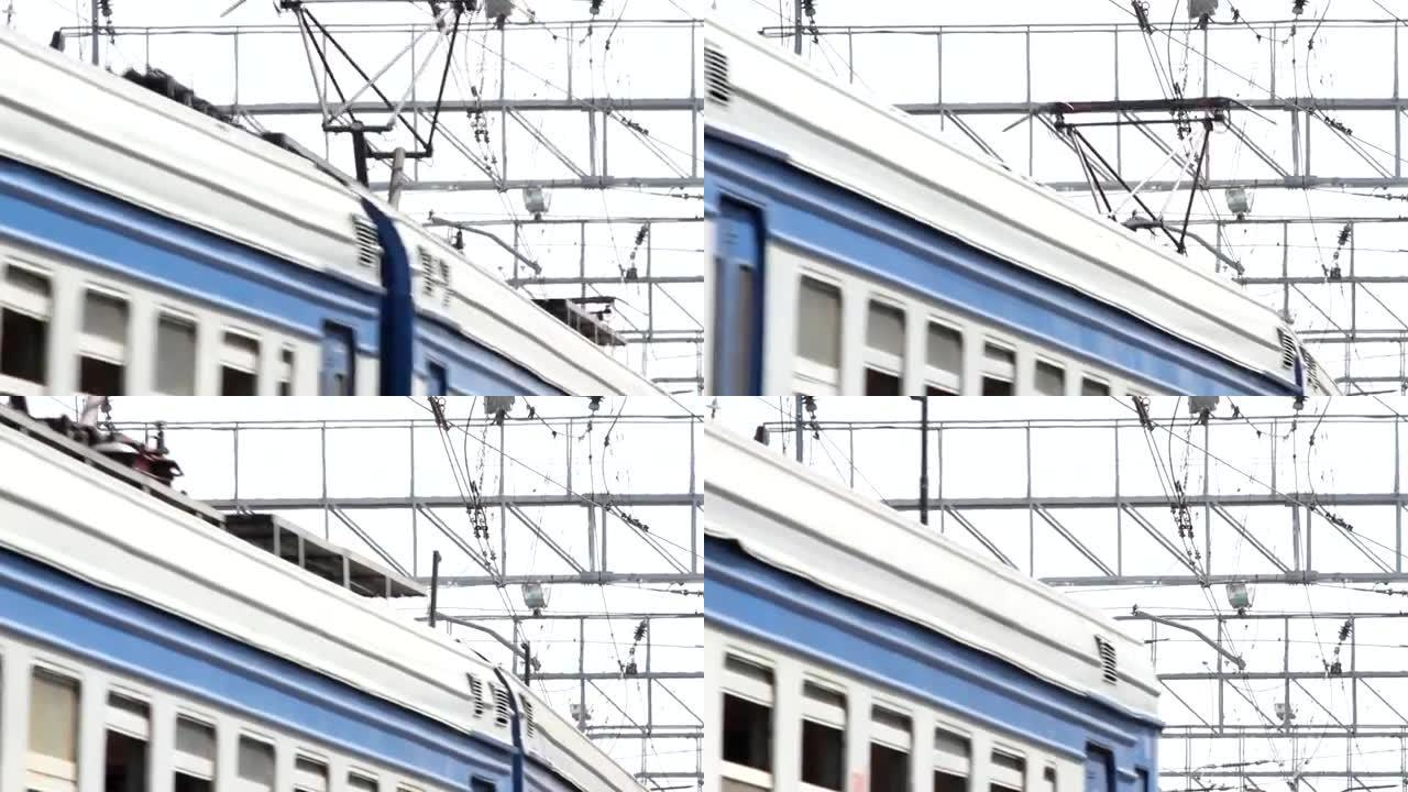 俄罗斯.莫斯科-2013: 火车车顶的特写视图