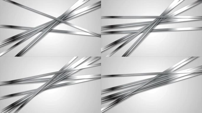 抽象铬金属技术视频动画