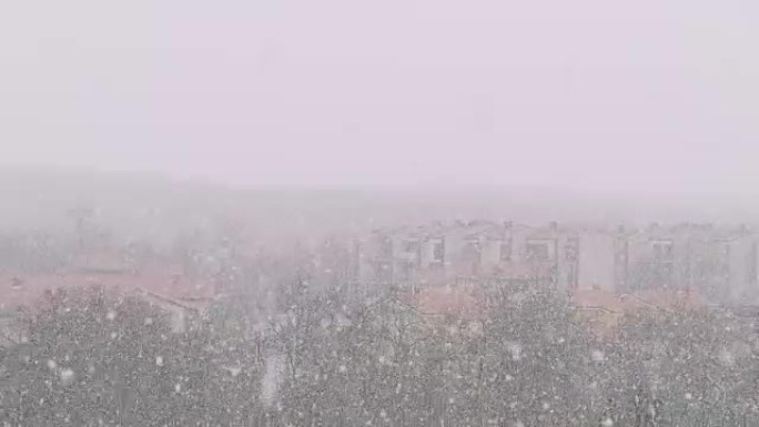 斯洛文尼亚山区自然大雪的特写镜头，迪瓦卡