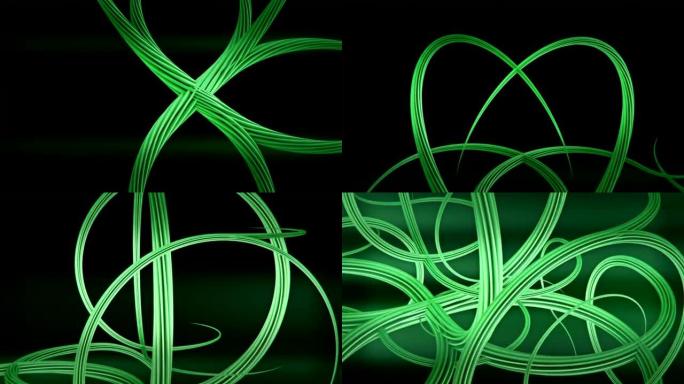 成长绿色3D藤蔓纠结扭曲