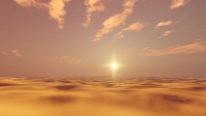 日落时的非洲沙质沙漠