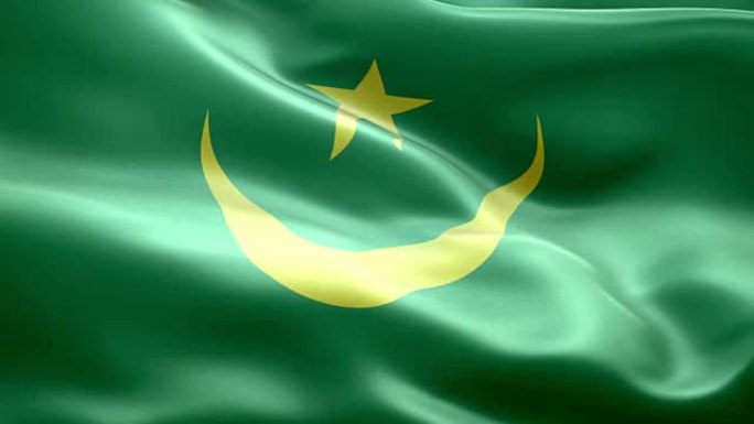 国旗毛里塔尼亚波浪图案可循环元素