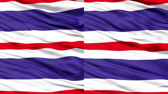 挥舞泰国国旗