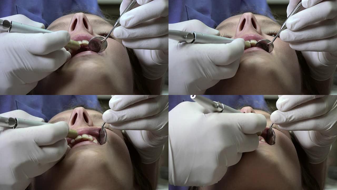 牙医练习表面麻醉
