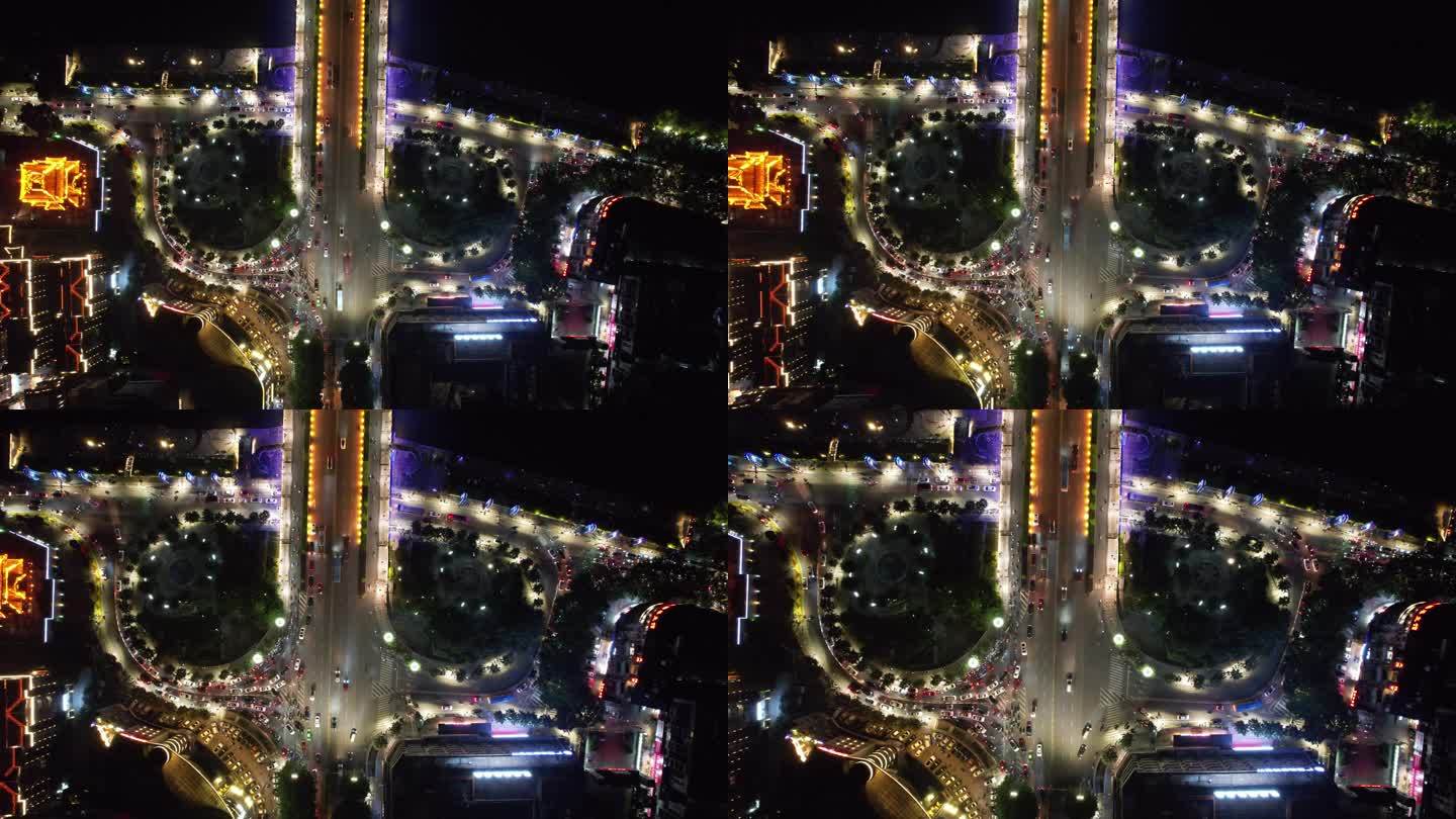 广西桂林城市夜景灯光交通航拍 (47)