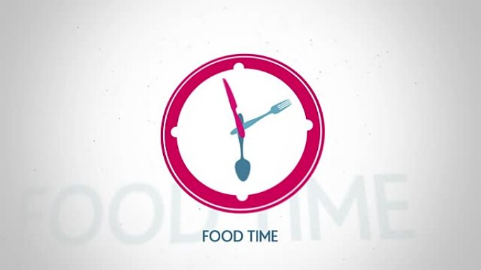 食物时钟符号平面动画