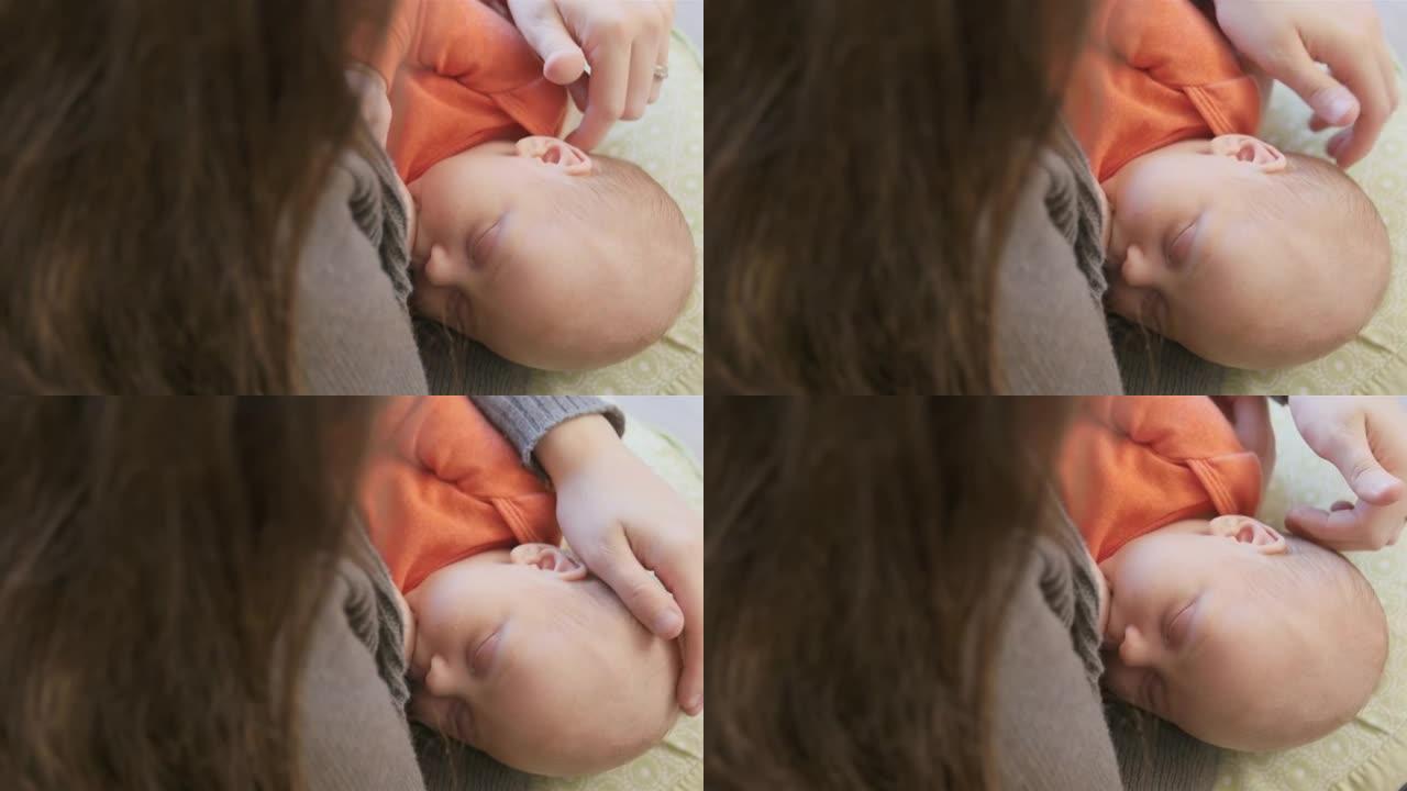 新生男婴母乳喂养