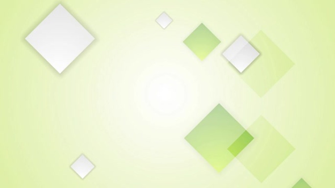 浅绿色明亮抽象方块科技视频动画。无缝循环设计