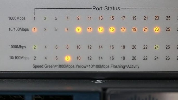 放大网络服务器上的灯光和连接状态。