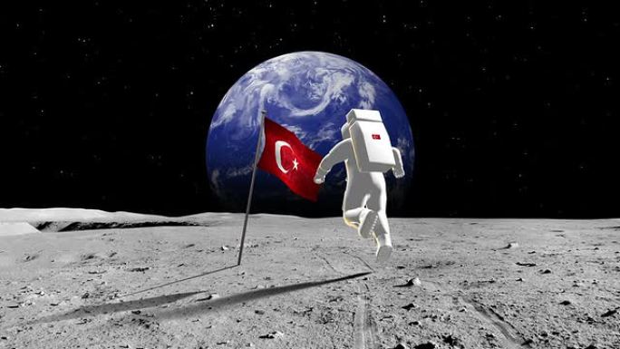 行走在一个星球上的土耳其宇航员