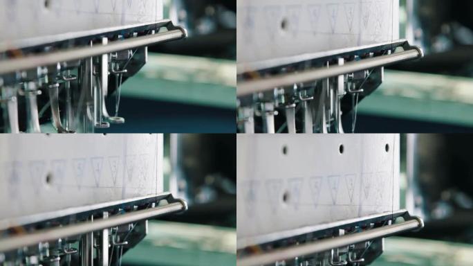 机器刺绣是一种刺绣过程，缝纫机