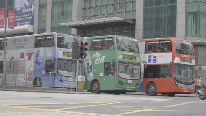 香港旺角街景 人流车流
