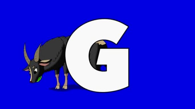 字母G和山羊 (背景)