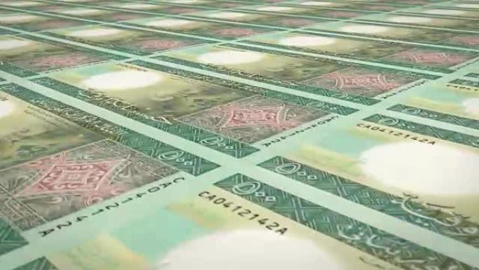 500毛里塔尼亚乌吉亚的纸币，现金，循环